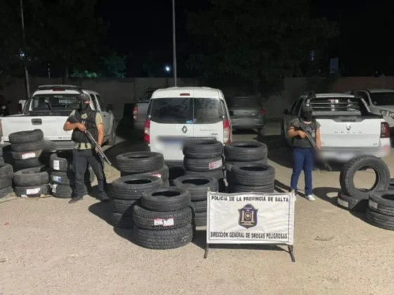 Secuestran un cargamento de 100 neumáticos sin aval legal