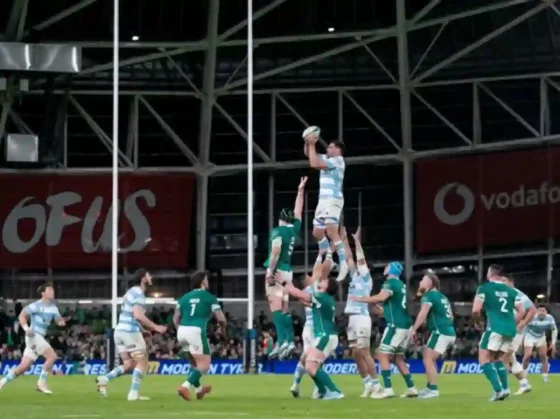 Apretada caída de Los Pumas ante Irlanda en su segundo amistoso en Europa