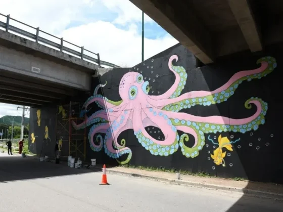 Avanza el nuevo mural del bajo puente de Av. Bolivia y Patrón Costas