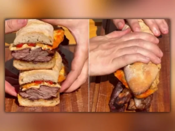 Sanguche de entraña: la mejor alternativa para picar antes de un asado