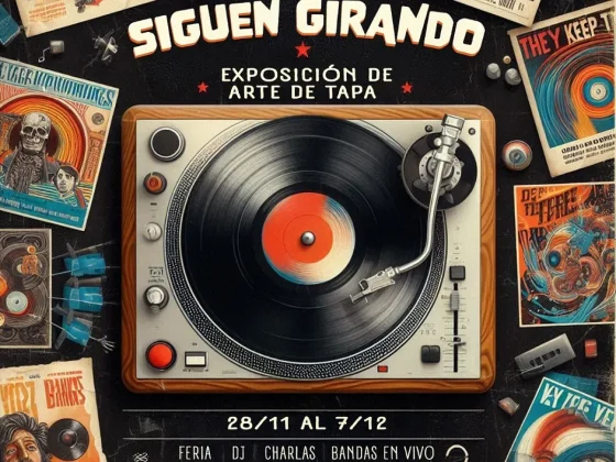 "Siguen Girando": La magia del arte de tapa y el Rock en la Casa de la Cultura