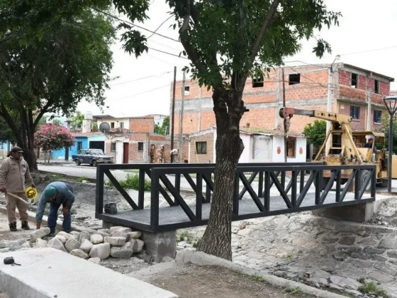 Colocaron tres pasarelas en el bajo puente Vélez Sarsfield