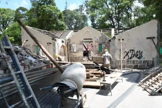 Avanza la refacción de la Casita de los Niños del parque San Martín