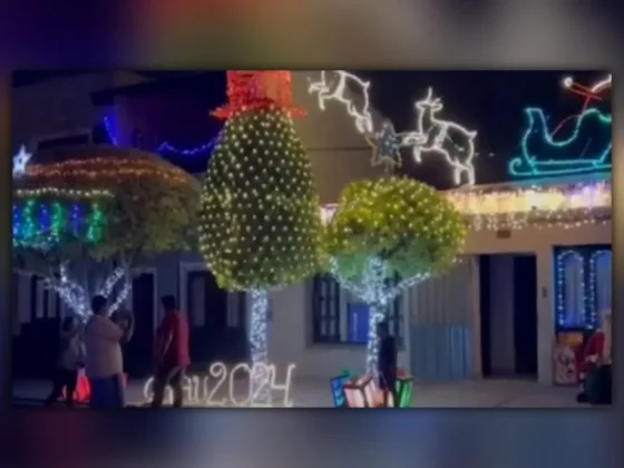 B° Santa Victoria: Conocé una de las casas más adornadas para estas fiestas