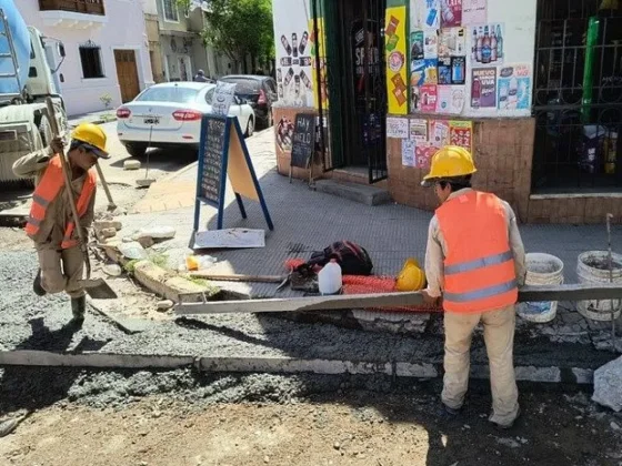 Se colocó nuevo hormigón en la intersección de Catamarca y Urquiza