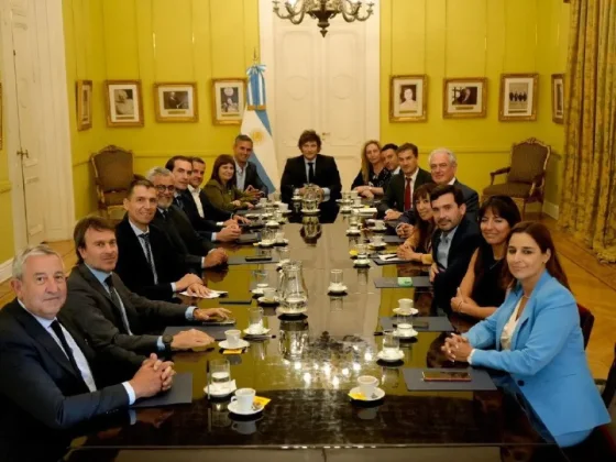 El presidente Milei recibió a diputados radicales aliados