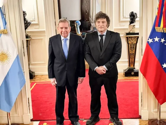 Javier Milei recibió a Edmundo González Urrutia, presidente electo de Venezuela
