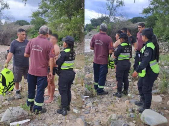 Rescate en el río Wierna: un operativo coordinado salvó a un hombre atrapado por la crecida