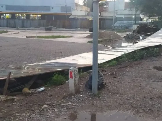 Tras el temporal se produjeron destrozos en las obras de la nueva terminal