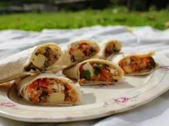 Rolls de verduras, perfectos para comidas caseras al aire libre