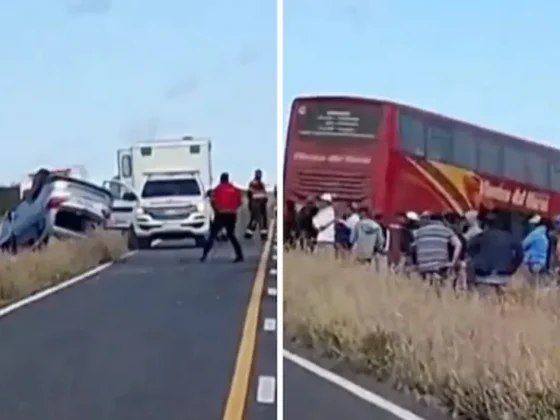 TRAGEDIA: murieron cinco personas en un choque de frente entre un micro y una camioneta