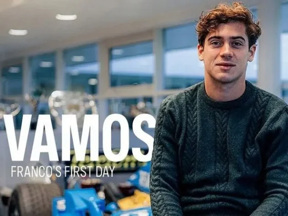 Franco Colapinto tuvo su primer día como piloto de Alpine