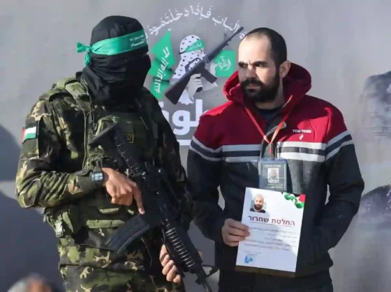Así fue el momento de la liberación de Yarden Bibas, Ofer Kalderon y Keith Siegel en Gaza