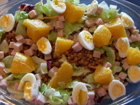 Ensaladas muy ricas y completas con una lata de lentejas