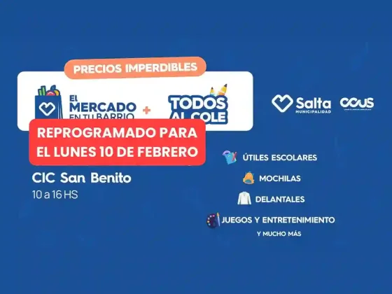 Se reprogramó “El mercado en tu barrio” para el lunes 10