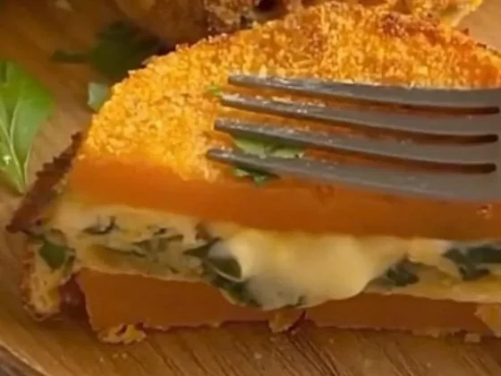 Medallones de calabaza rellenos, para hacer en el horno o la freidora de aire