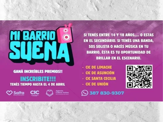 “Mi Barrio Suena”: últimos días de inscripción para el certamen musical