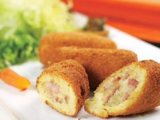 Croquetas de papa y panceta