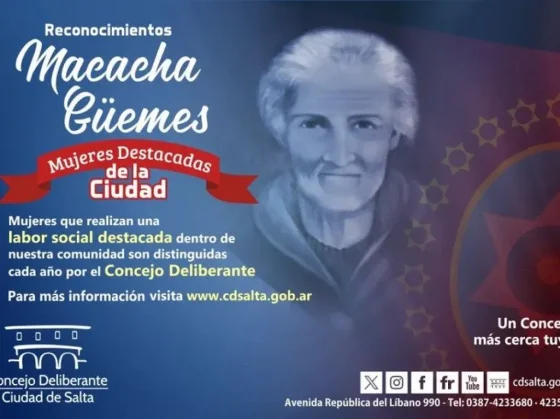 Llega al teatro municipal la entrega de reconocimientos “Macacha Güemes”