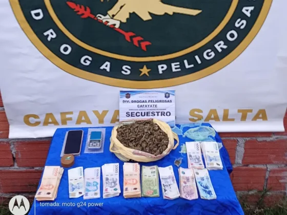 Salteño fue detenido por venta de droga en un control preventivo