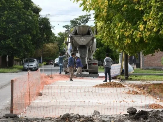 Amplio operativo de hormigonado en Tres Cerritos