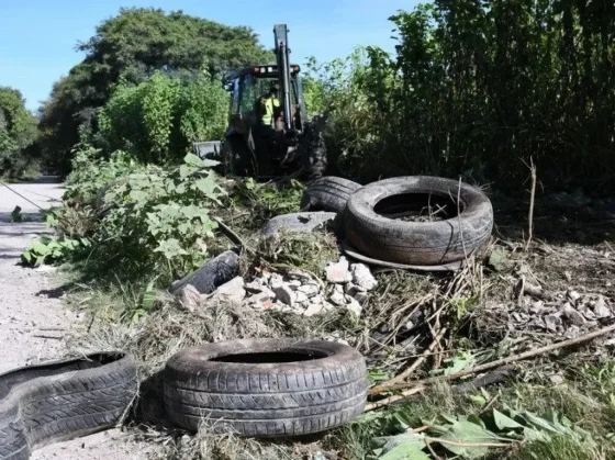 Limpiaron microbasurales en un baldío de calle Gato y Mancha
