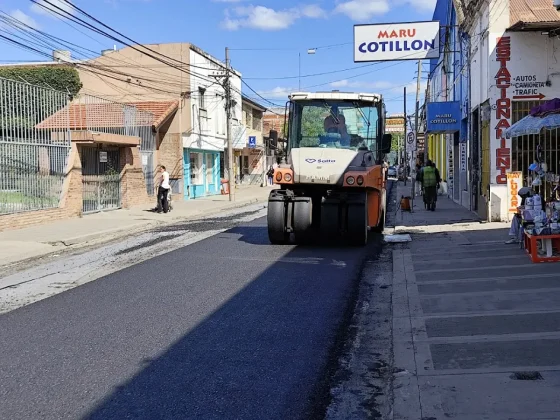 Repavimentaron la calle Ituzaingó al 400