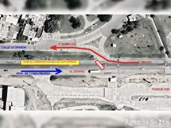 Detalle del mapa de obras y cortes programados.