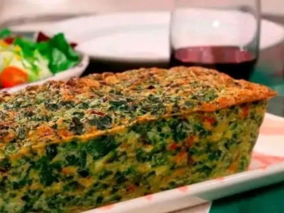 Budín de espinacas en 3 pasos