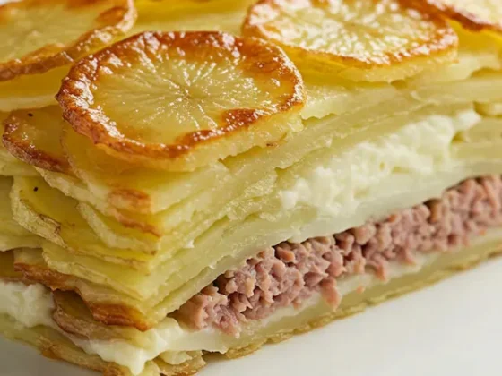 Sin panceta, ni pollo: le receta de un milhojas de papas épico