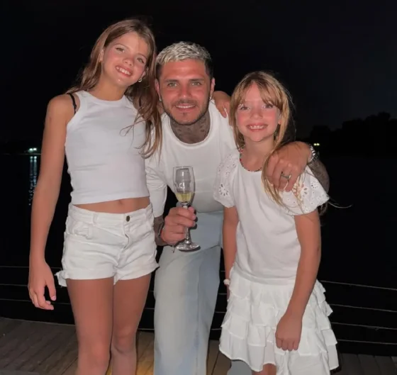 Así fue el reencuentro de Mauro Icardi con sus hijas