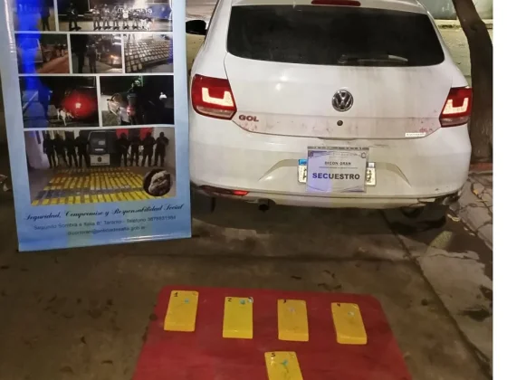 Golpe al narcotráfico: incautan droga en Orán
