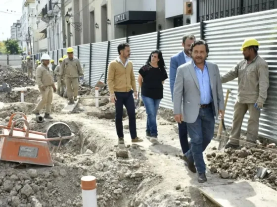 El intendente junto al gobernador supervisaron obras de revitalización urbana de la Ciudad
