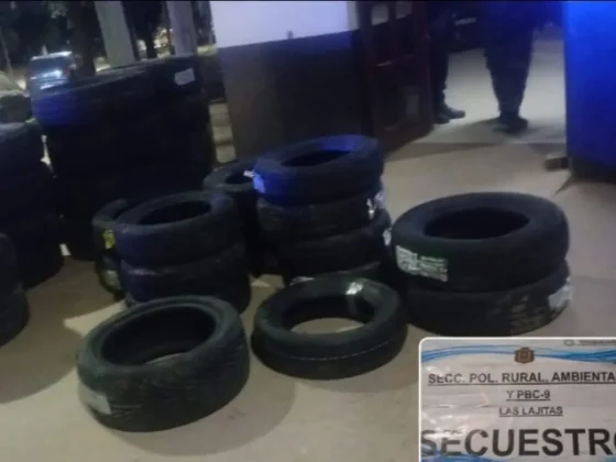 Se secuestró un cargamento de cubiertas de contrabando