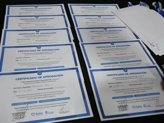 Se realizó la quinta entrega de certificados de la Escuela de Manejo Municipal