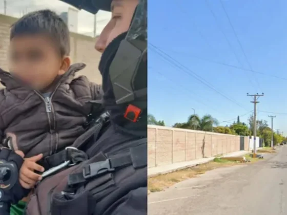 Policías rescataron a un nene de 3 años que caminaba solo por la calle a ocho cuadras de su casa