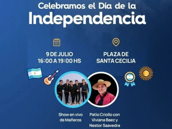 Por el 9 de julio, la plaza de Bº Santa Cecilia se convertirá en un Patio Criollo