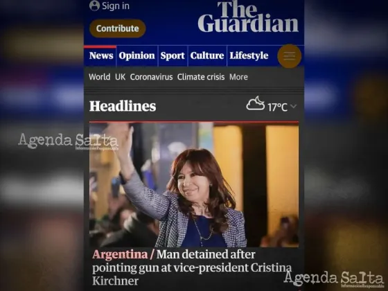 La prensa internacional se hizo eco del intento de asesinato contra Cristina Kirchner
