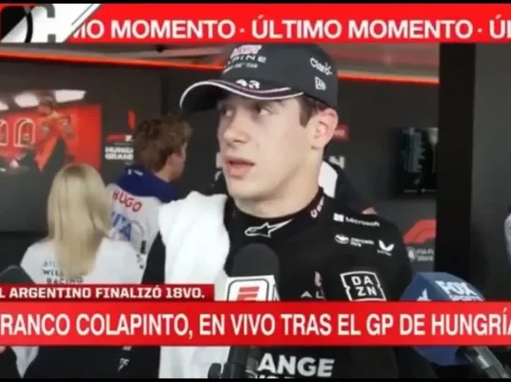 Colapinto sufrió una carrera caótica en Hungría y apuntó contra Alpine