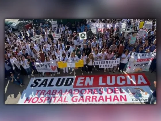 Paro y movilización en el Garrahan en defensa de la salud pública