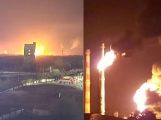 Ataque ucraniano con drones incendia una refinería clave en el sur de Rusia