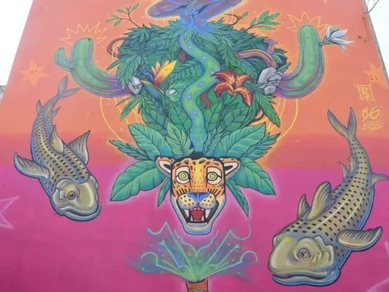Pintaron un nuevo mural en barrio Santa Lucía