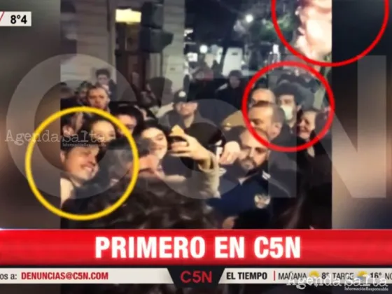 Sabag Montiel y el carrito de copos a metros de Kicillof, la noche de las vallas en la casa de Cristina Kirchner (Captura de Video: C5N)