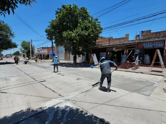 Avanza la obra de hormigonado en la avenida Solís Pizarro