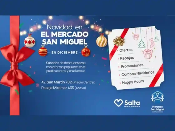 Este sábado se realiza la feria “Navidad en el mercado San Miguel” con grandes rebajas