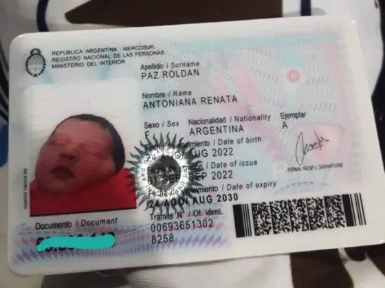 Una bebe recién nacida recibió un nombre bien antoniano