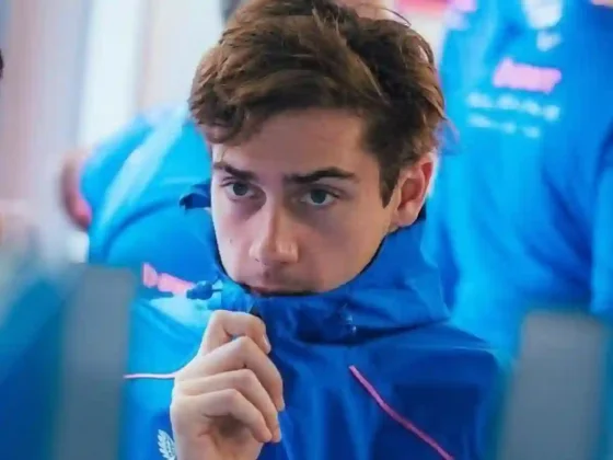 Colapinto hizo tiempo récord y terminó segundo en el test de Barcelona de la F1