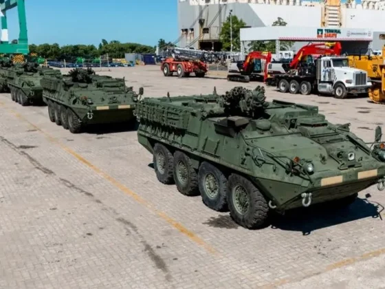 Argentina sumó ocho blindados Stryker y avanza en el reequipamiento
