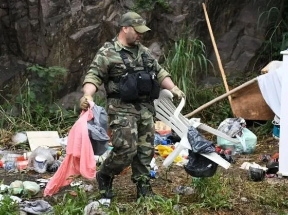 Limpieza del cerro San Bernardo para brindar mayor seguridad