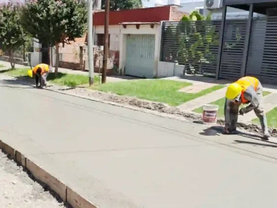 Avanza la obra de renovación de la calzada en la calle Los Canelos